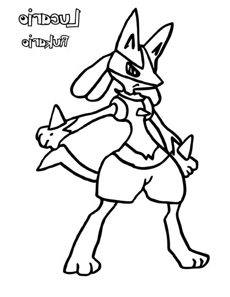 Pokemon Lucario Coloring Coloring Pages