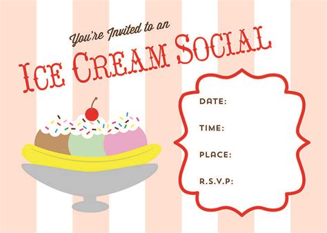 With a picmonkey party invitation template, you'll be able to get the word out about your special event and guarantee your guests will say: Free Printable Ice Cream Social Invite | Ice cream social ...