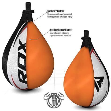 Rdx Speed Ball Boxing Genuine Leather Mma Muay Thai Training Punching Dodge Striking Bag Kit