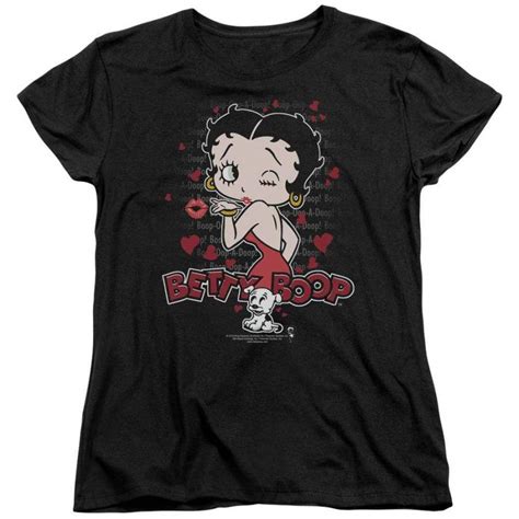 Betty Boop Classic Kiss Womens T Shirt Emprintstop