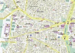 El centro de Madrid, mapa - mapa del centro de Madrid (España)