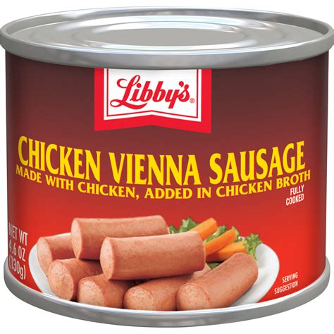 Libbys Chicken Vienna Sausage In Chicken Broth Canned Sausage 46 Oz