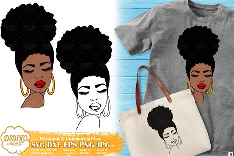 African Woman Svg Afro Woman Svg Curly Hair Svg Afro Svg Black Woman