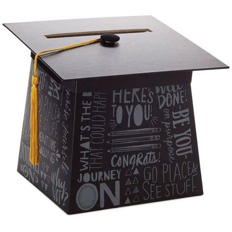 Make a graduation cap gift box that is perfect for holding money, candy, or a gift card. Graduation Cap Card Box | Graduation party decor ...