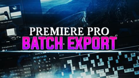 Premiere pro also offers many tools that let editors quickly add and export captions in various methods. How To: Export Multiple Videos in Adobe Premiere Pro CC ...