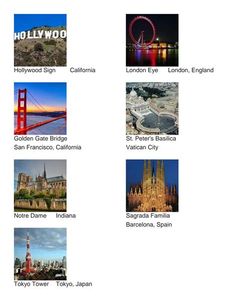 Solution 150 Most Famous Landmarks In The World Studypool