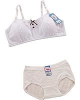 Manjiamei Puberty Girls Cotton Bra And Pants Sets For Girls Amazon Co Uk Clothing