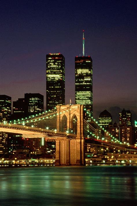 Twin Towers And Brooklyn Bridge Etsy