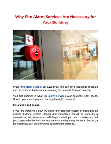 Ppt Why Fire Alarm Services Are Necessary For Your Building