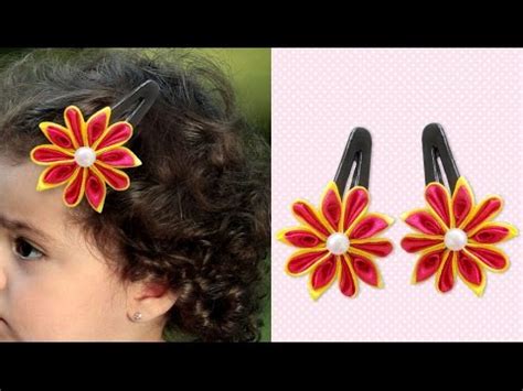 Buy women headwear 2017 retro hair claw cute hair clip for girls show room vitnage hair accessories for women at hairsaleshop.com! How to Make Cute DIY Satin Flower Hair Clips | Easy Hair ...