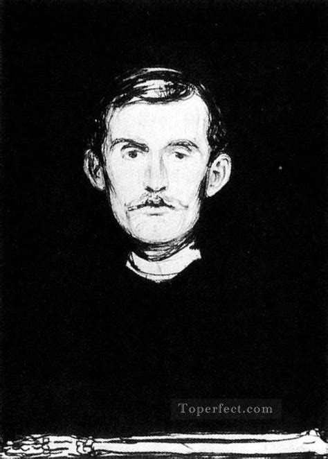 Self Portrait I 1896 Edvard Munch Painting In Oil For Sale