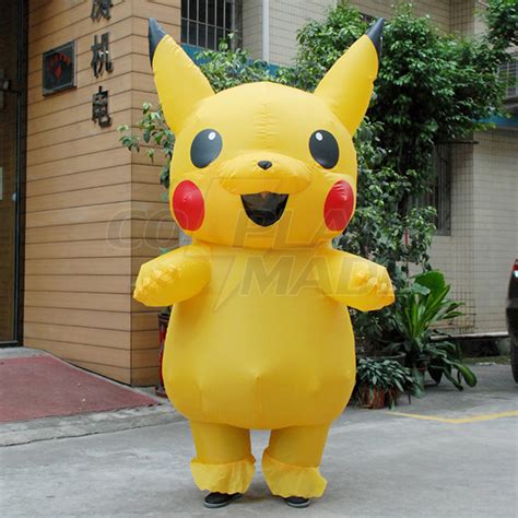 Adult Inflatable Pokemon Pikachu Costume Halloween Cosplay Uk