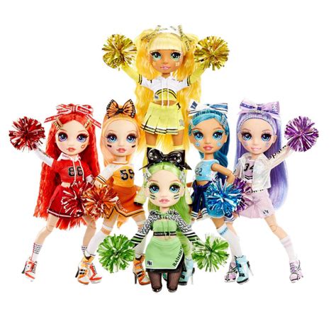 Rainbow High Cheer Poppy Rowan Orange Fashion Doll With Cheerleader