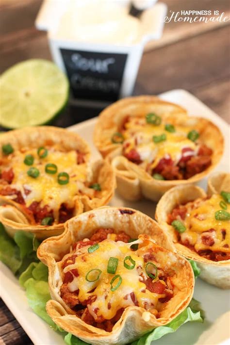 The sweet and salty marinade made with peanut butter, soy sauce, barbecue sauce, and more makes for an undeniably flavorful dish. Easy Dinner Recipes: 30-Minute Taco Cups - Happiness is ...