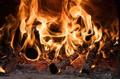 Fire And Flames Of Wood Stock Photo By Fotografiche Photodune