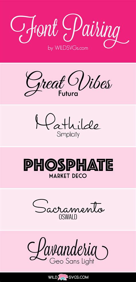 5 Great Font Pairs For Your Next Cricut Project Craft Fonts Fonts