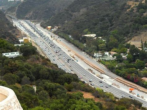 Sepulveda Pass From The Getty See The Tram Sepulveda California