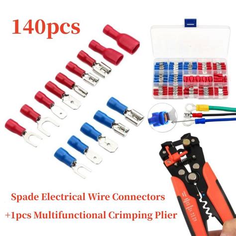 140pcs Assortment Fork U Type Spade Electrical Wire Connectors