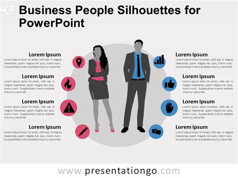 Business People Silhouettes For Powerpoint