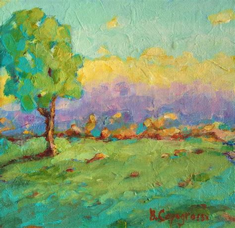 Colorful Abstract Landscape Painting By Beth Capogrossi