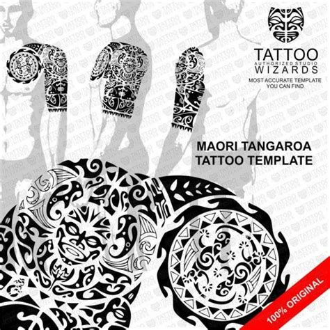 Maori God Tangaroa Vector Tattoo Template Stencil Tattoo Wizards