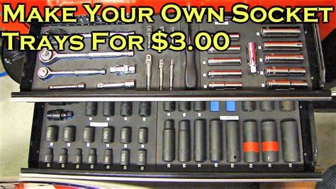 The one in which you try to arrange all the sockets horizontally to achieve proper sizes? Make Your Own Socket Trays for $3.00 - YouTube