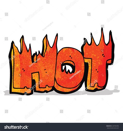 Cartoon Flaming Hot Word Stock Vector Royalty Free 228784396 Shutterstock