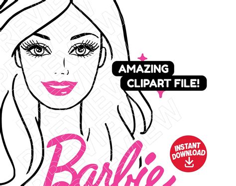 Barbie SVG Vector Clipart File Doll Svg Girl Svg Etsy