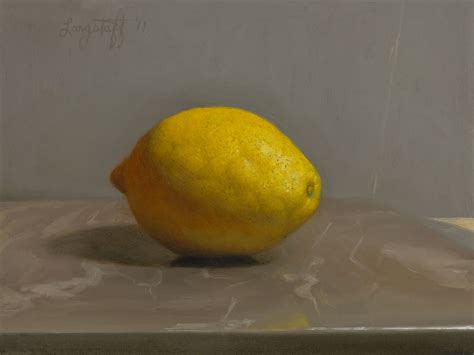 Lemon On Table Joshua Langstaff Still Life Painting Still Life Fruit Still Life