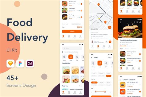 Food Delivery App Template Ui Kit Creative App Templates ~ Creative