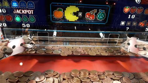New 2p Coin Penny Pusher Pac Man 8 Player Machine On Weston Grand