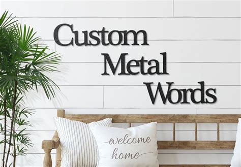 Custom Metal Words Your Custom Text Etsy Custom Metal Signs Custom