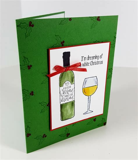 box set of 12 christmas cards wine themed holiday cards etsy
