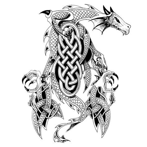 Cool Celtic Dragon Tattoo Design