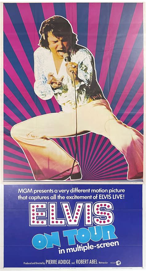 Lot Detail 1972 Elvis On Tour Three Sheet Movie Poster Starring