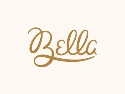 Bella Lettering Bella Name Logotype Design
