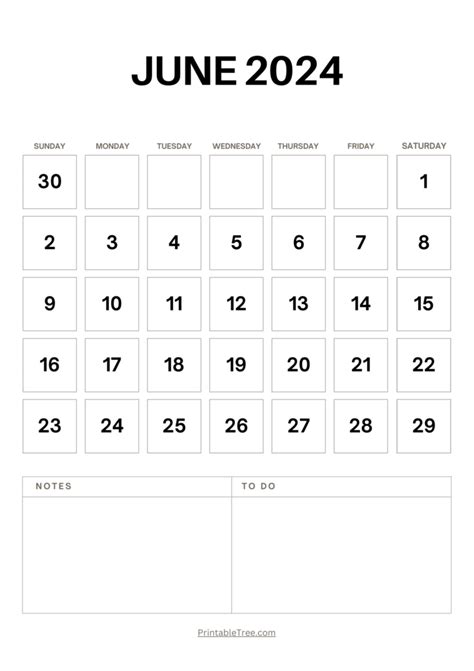 Blank June 2024 Calendar Printable Pdf Templates Free Download