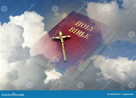 Holy Bible In Sky Stock Photo Image Of Book Faith Prayer 46834332