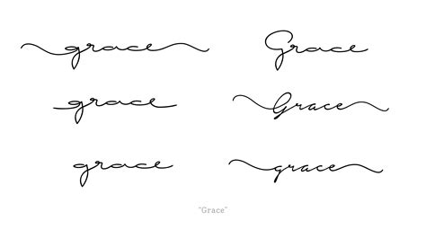 Custom Request Handwritten Cursive Font Tattoo Grace Tattoo