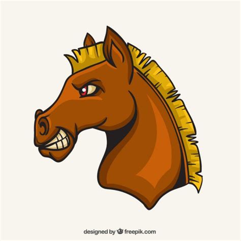 Horse Mascot Free Vector