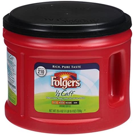 Folgers Half Caff Ground Coffee 254 Ounce 4 Pack
