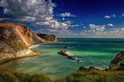 Jurassic Coast Dorset England Nature Desktop Wallpaper Hd Nature