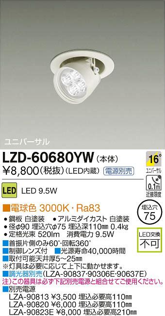 アルミ DAIKO 大光電機 LEDユニバーサルダウンライト LZY 91999LW リコメン堂 通販 PayPayモール モジュール