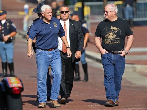 Gov Mike Pence Leads Motorcycle Ride