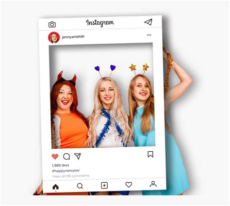 Party Selfie Frames With Instagram Template Instagram Hd Png