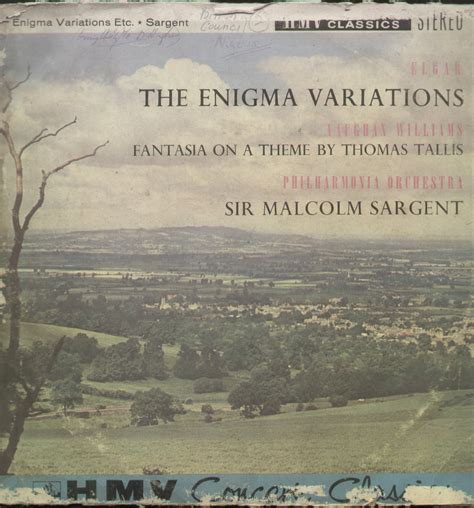 Elgar Enigma Variations Vaughan Williams English Bollywood Vinyl L