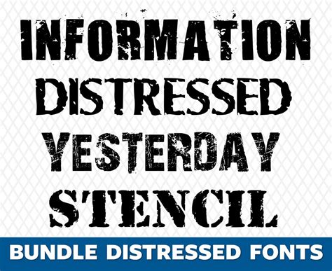 Distressed Fonts Ttf Svg Files Grunge Fonts Distressed Monogram Fonts
