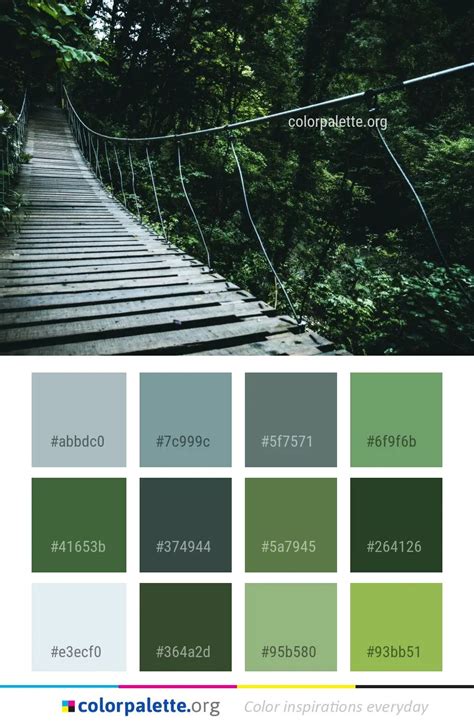 Green Nature Vegetation Color Palette