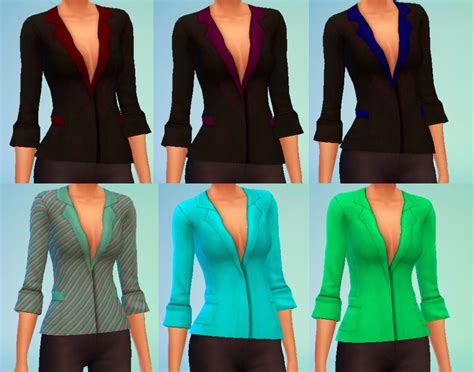 My Sims 4 Blog Scensoredxy Blazer For Teen Elder Females By Kiara24