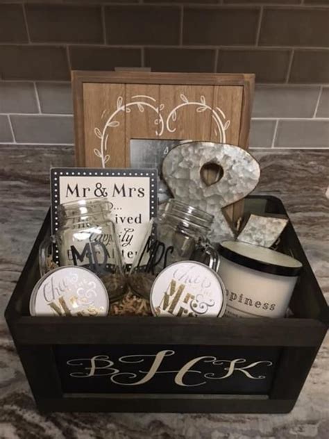His And Hers Custom Newly Wed Gift Basket Wedding Gift Etsy